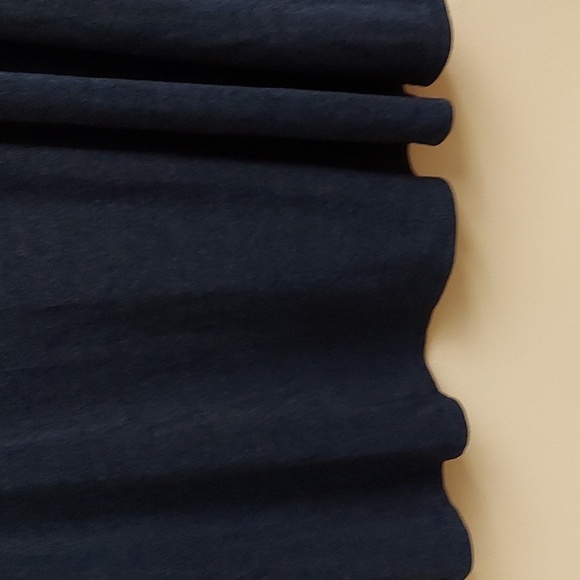 CHICO'S Travelers Non-Wrinkle Navy Pullover Faux Wrap Front Midi Dress - Picture 5 of 9